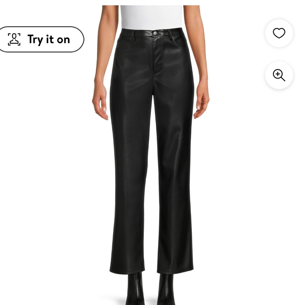 Black faux leather pants (juniors)